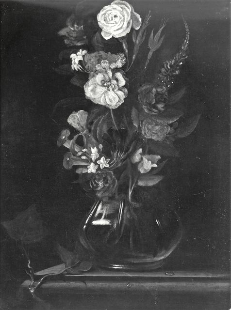 Anonimo — Autore non indicato - sec. XVII - Natura morta con vaso di fiori — insieme